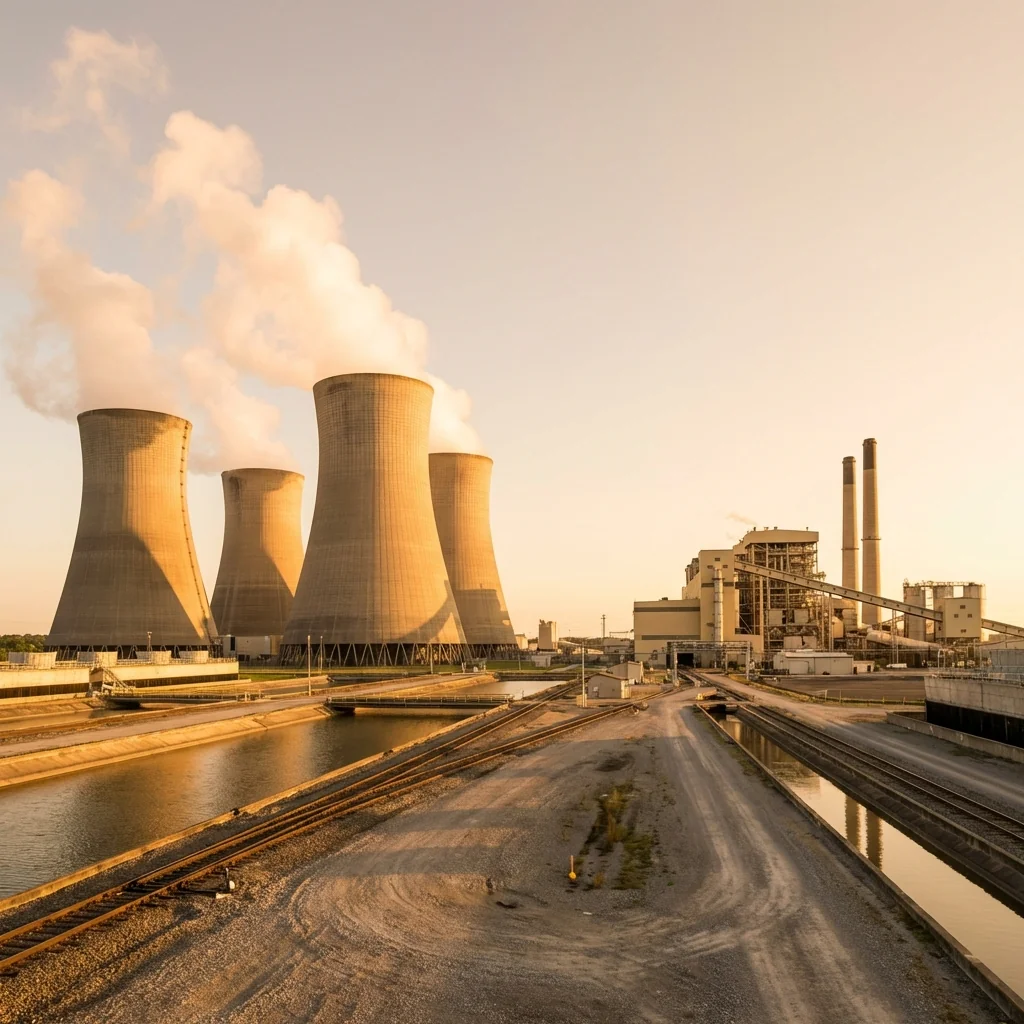Wet-cooled power station used as cooling-water application context